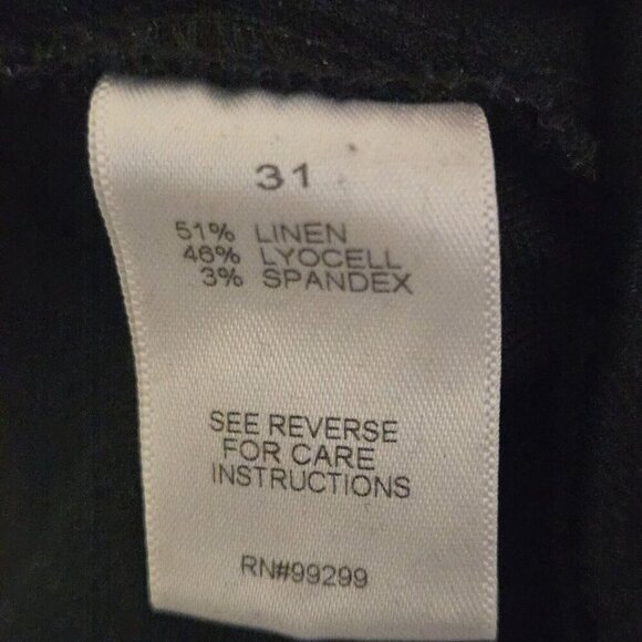 Evereve Tessa Linen Blend Cargo Joggers Black Neutral Size 31 - Picture 7 of 7